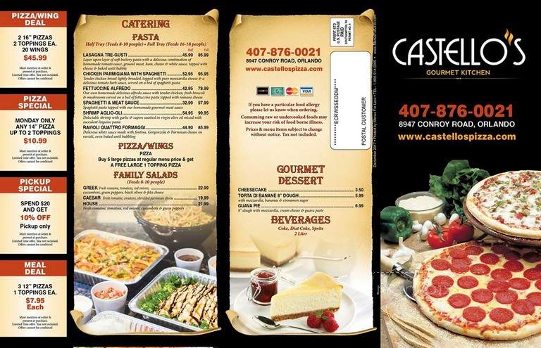 Castello's Gourmet Fire Oven Pizza - Orlando, FL