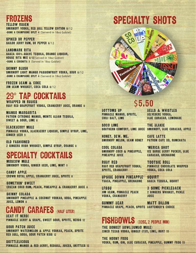 Landmark Restarant - Dallas, TX menu_pic
