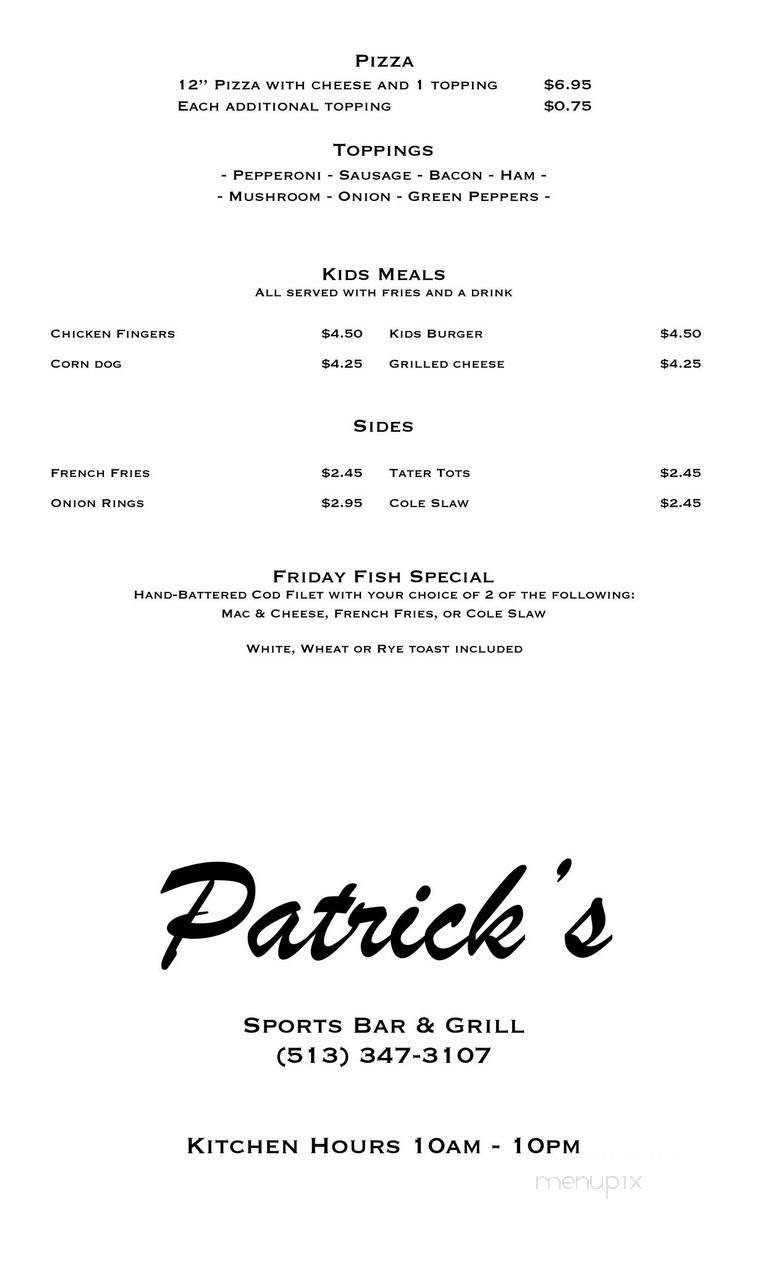 Patrick's Sports Bar and Grille - Cincinnati, OH
