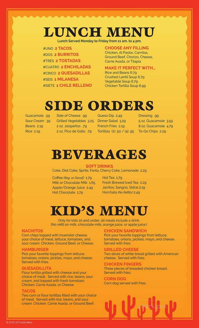 El Mariachi - Walled Lake, MI menu_pic