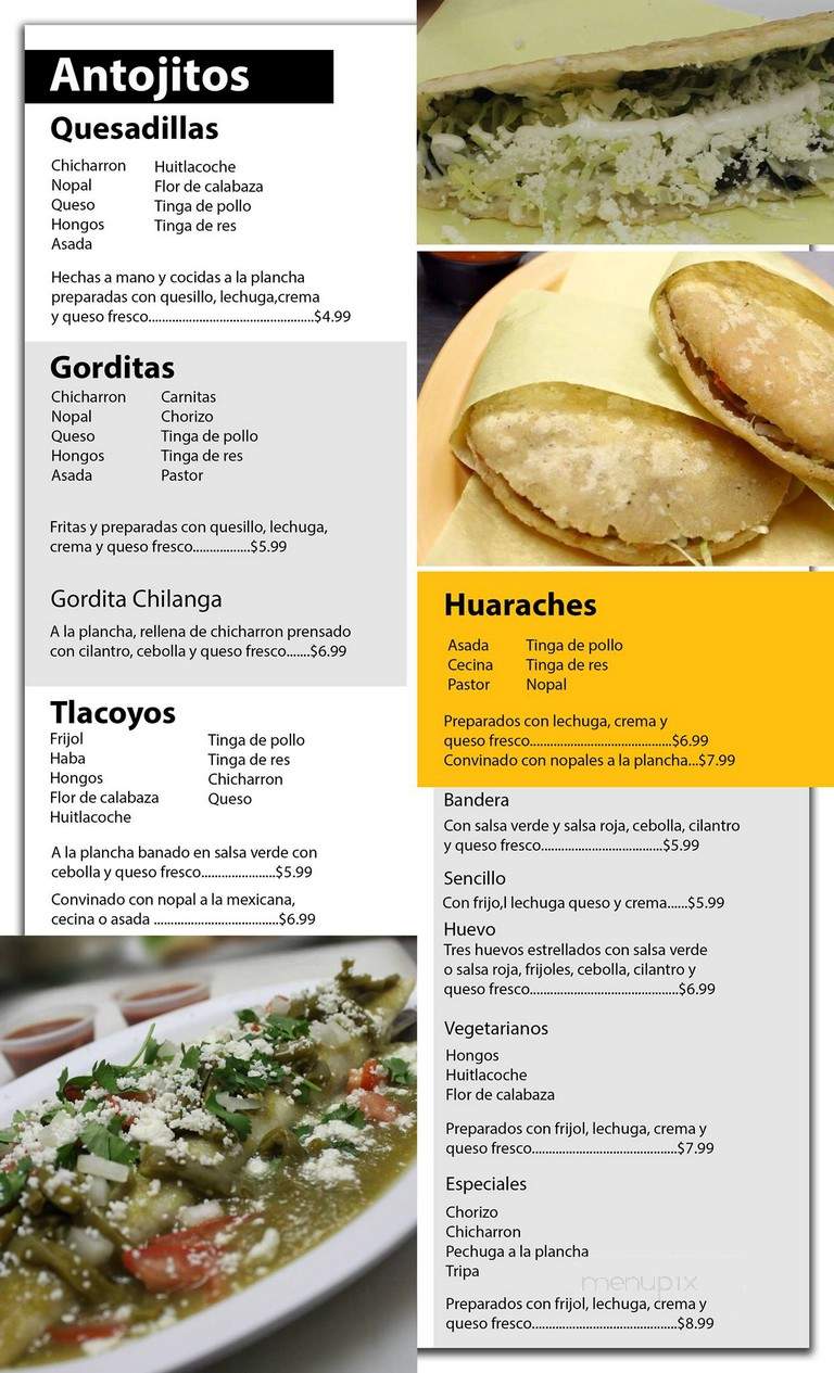 El Df - Anaheim, CA menu_pic