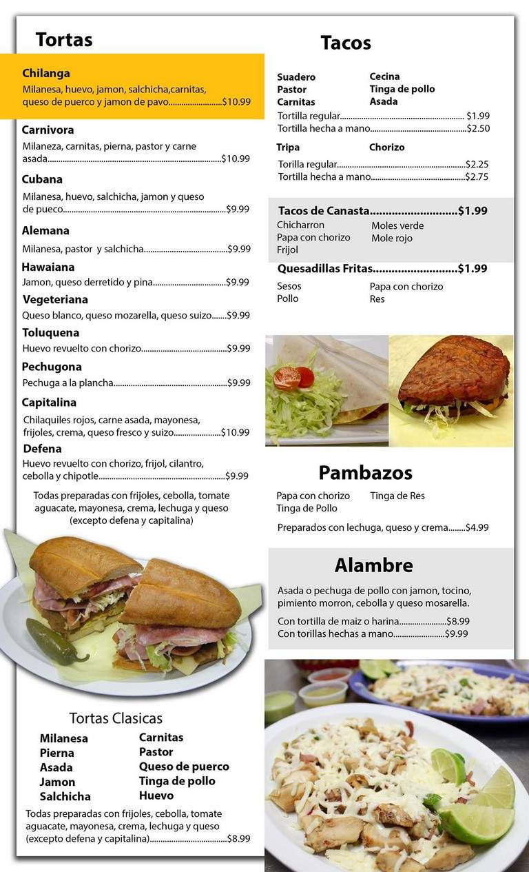 El Df - Anaheim, CA menu_pic