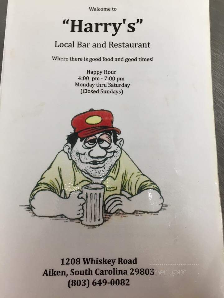 Harry's Local Bar - Aiken, SC menu_pic