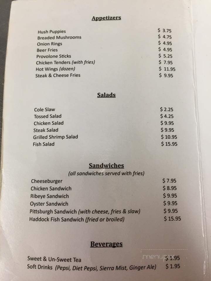 Harry's Local Bar - Aiken, SC menu_pic