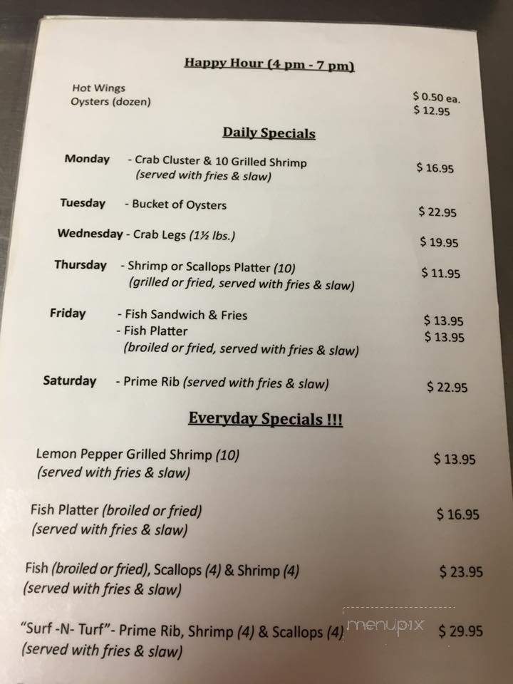 Harry's Local Bar - Aiken, SC menu_pic