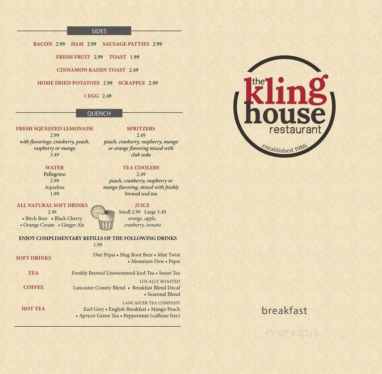 Kling House Restaurant - Intercourse, PA
