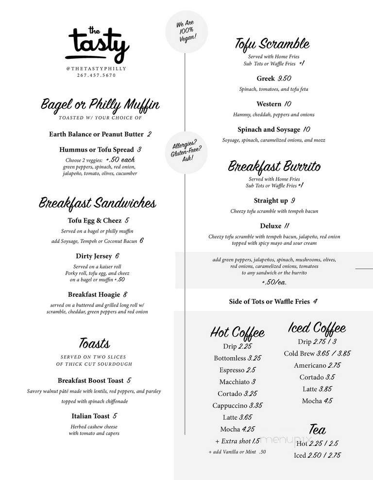 Tasty Donuts - Philadelphia, PA menu_pic