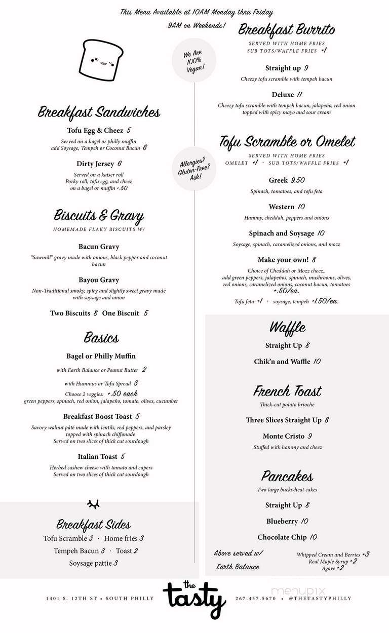 Tasty Donuts - Philadelphia, PA menu_pic