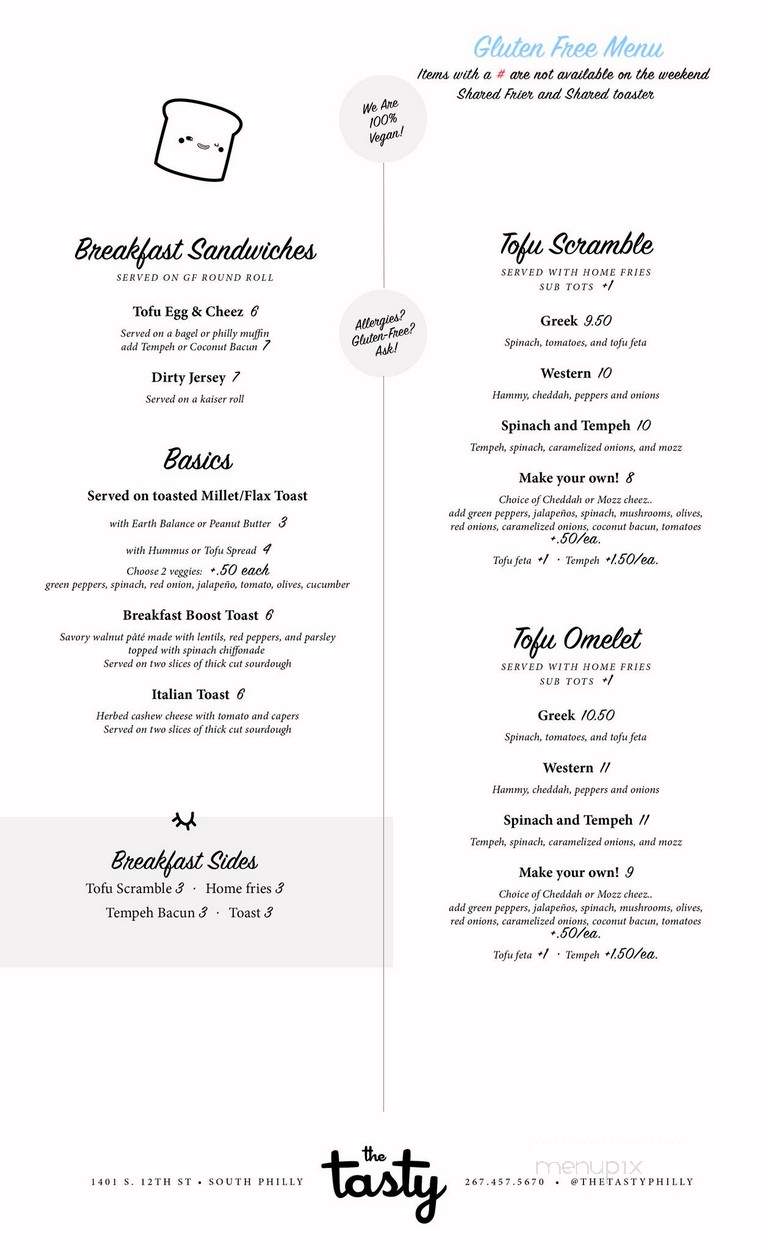 Tasty Donuts - Philadelphia, PA menu_pic
