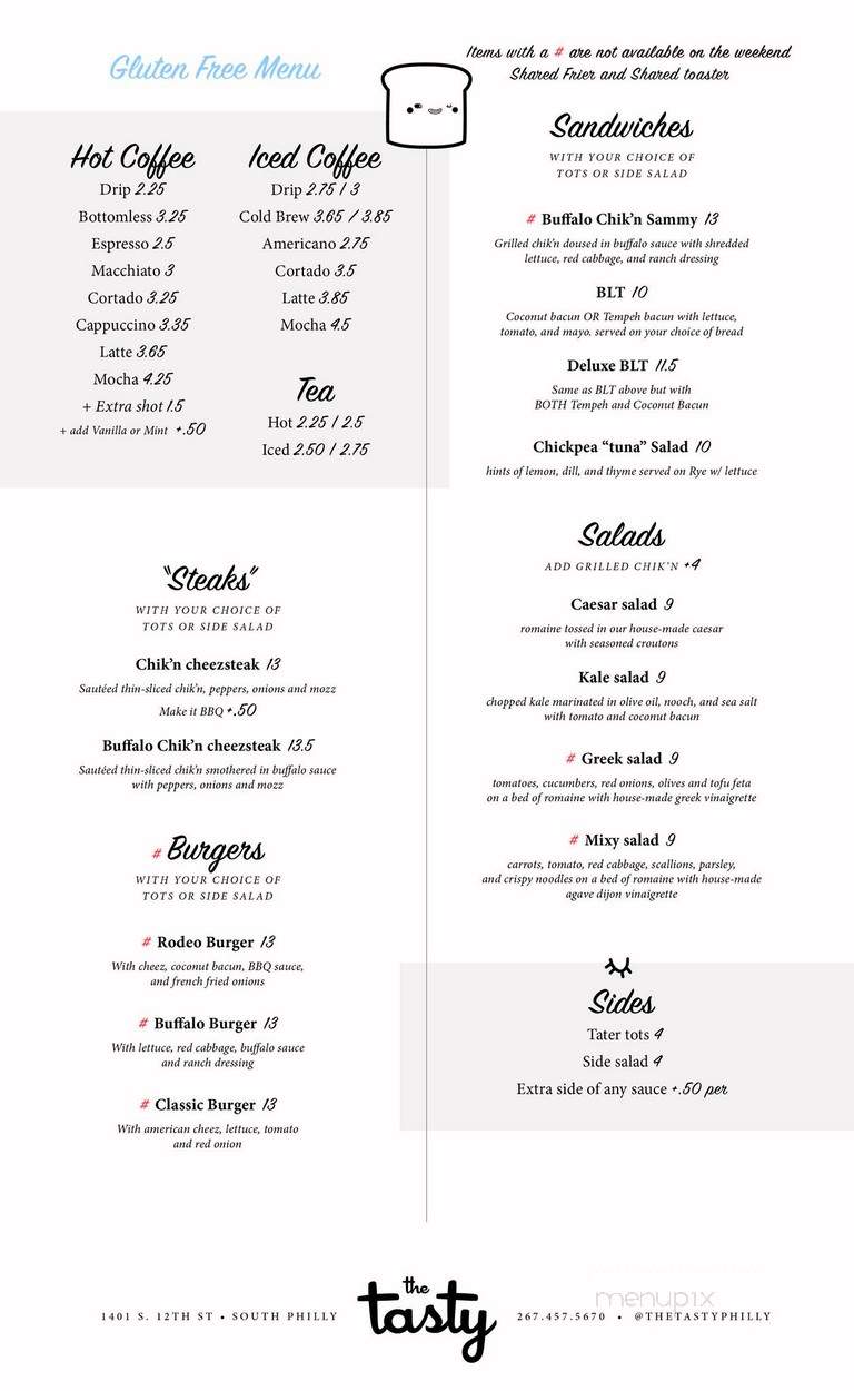Tasty Donuts - Philadelphia, PA menu_pic