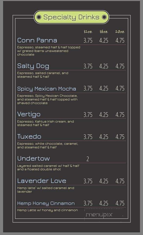Rogue Coffee Roasters - Grants Pass, OR menu_pic