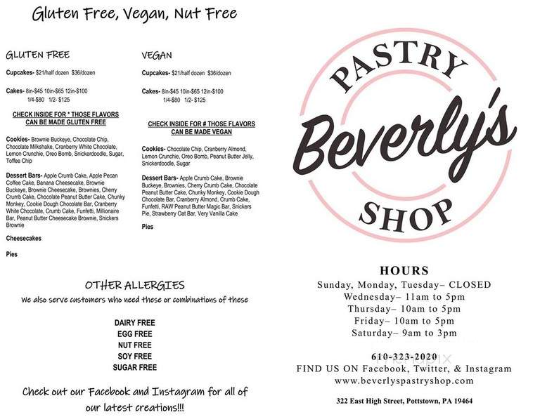 Beverly's Pastry Shop - Pottstown, PA