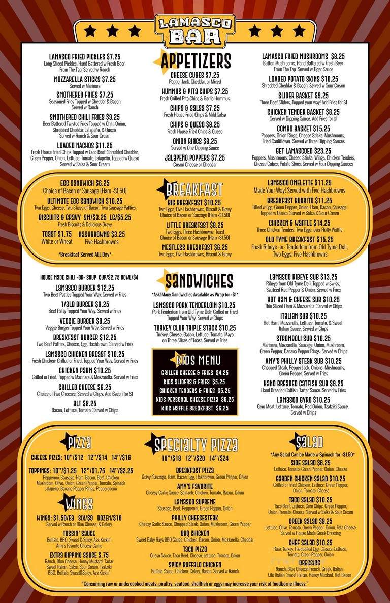Lamasco Bar - Evansville, IN menu_pic