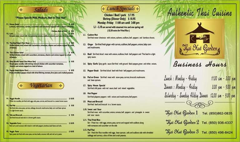 Thai Hut II - Navarre, FL menu_pic