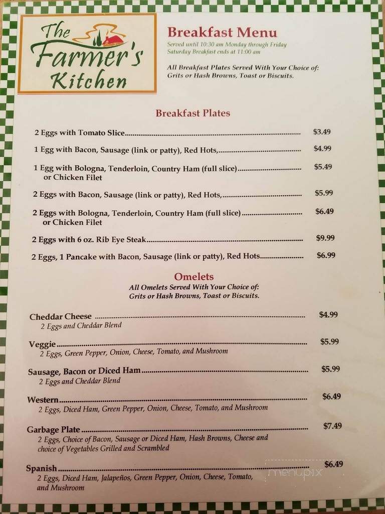 Farmers Kitchen - Hermiston, OR menu_pic