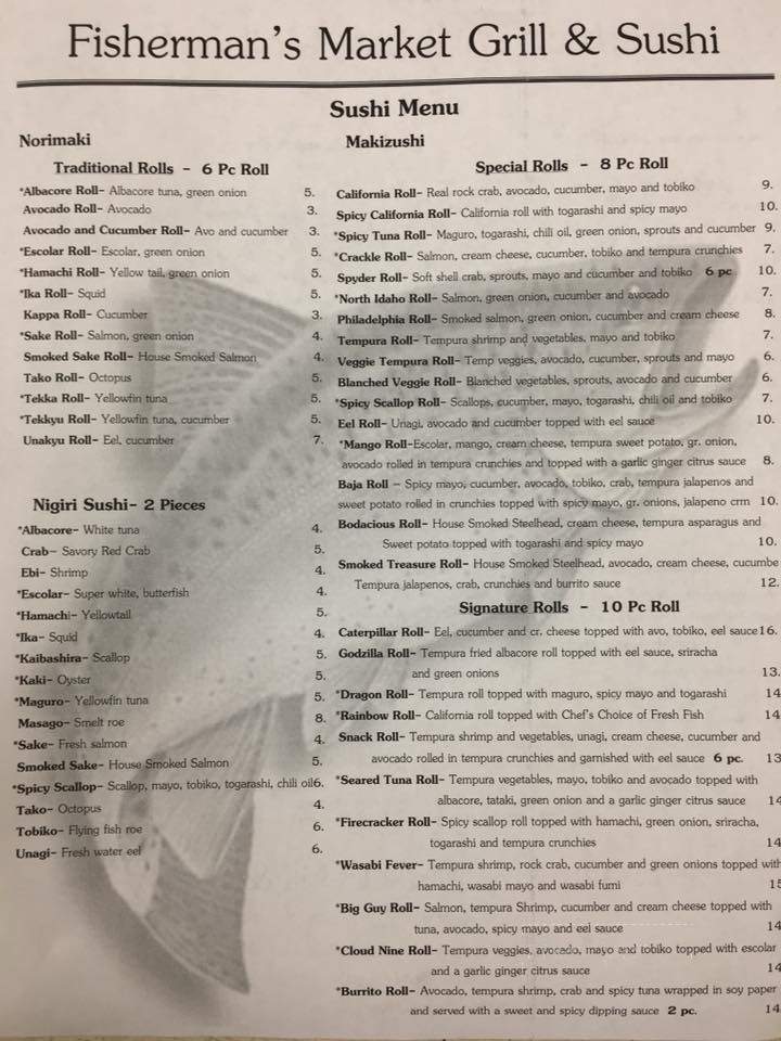 Fisherman's Market - Coeur D'Alene, ID menu_pic