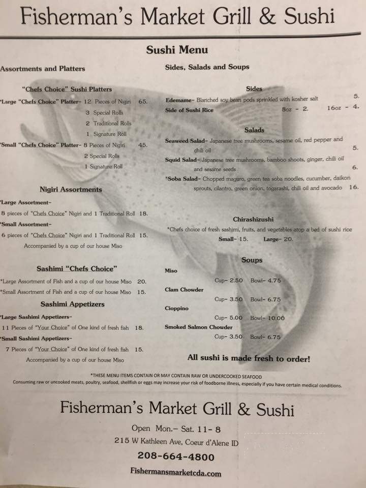 Fisherman's Market - Coeur D'Alene, ID menu_pic