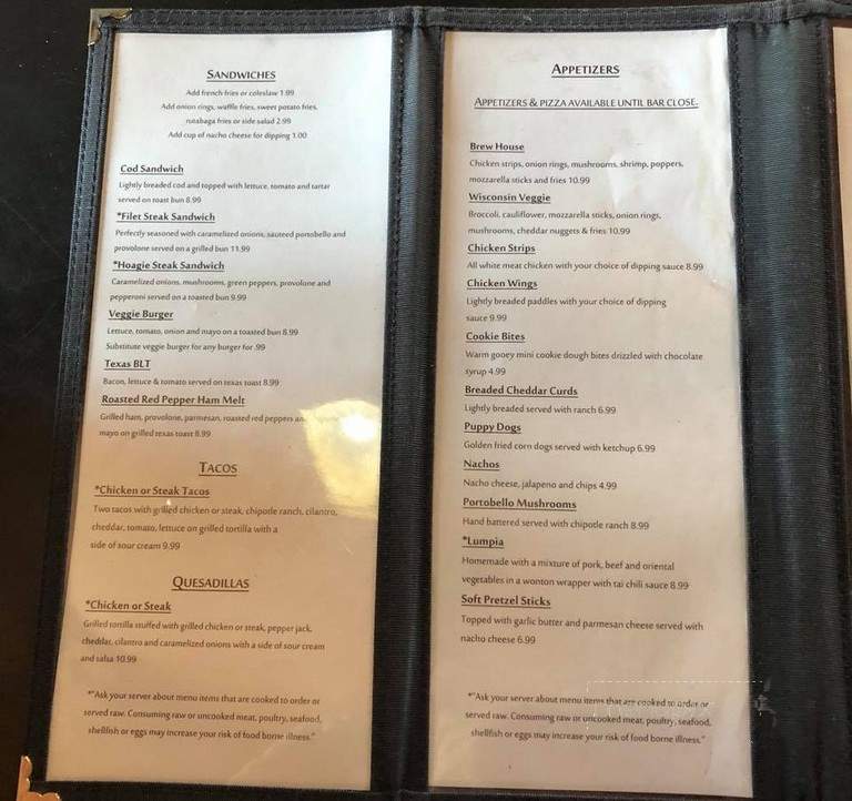 Breezy Pointe Bar - Escanaba, MI menu_pic