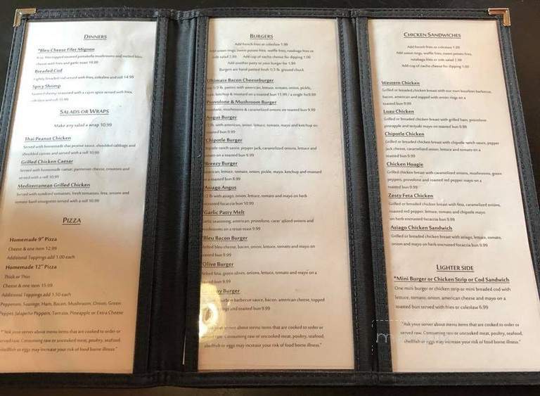 Breezy Pointe Bar - Escanaba, MI menu_pic