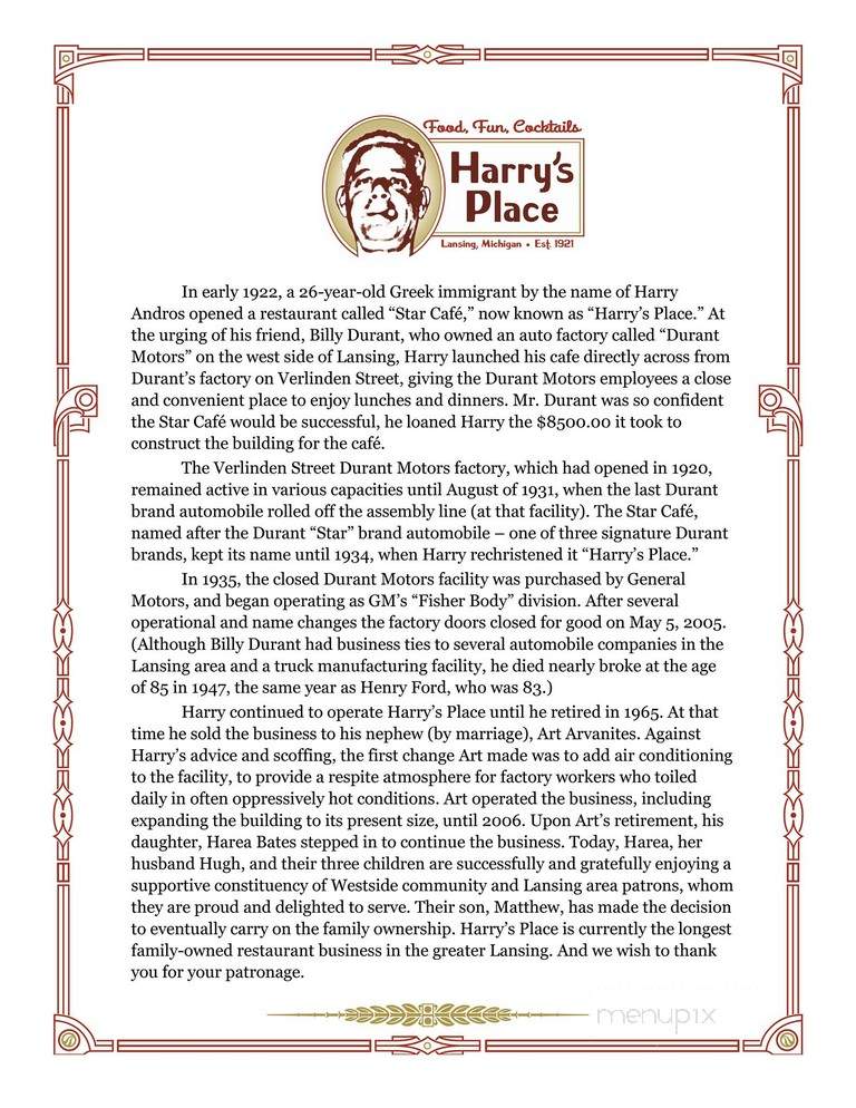 Harry's Place - Lansing, MI