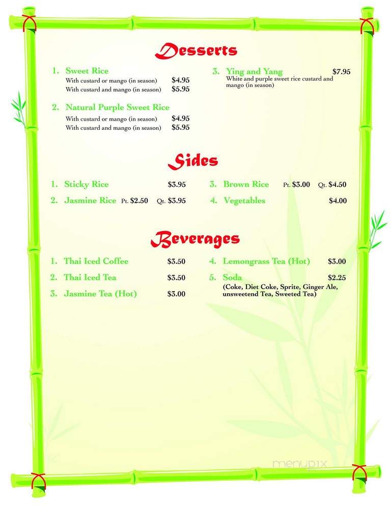 Sak's Thai Cuisine - Fairport, NY menu_pic