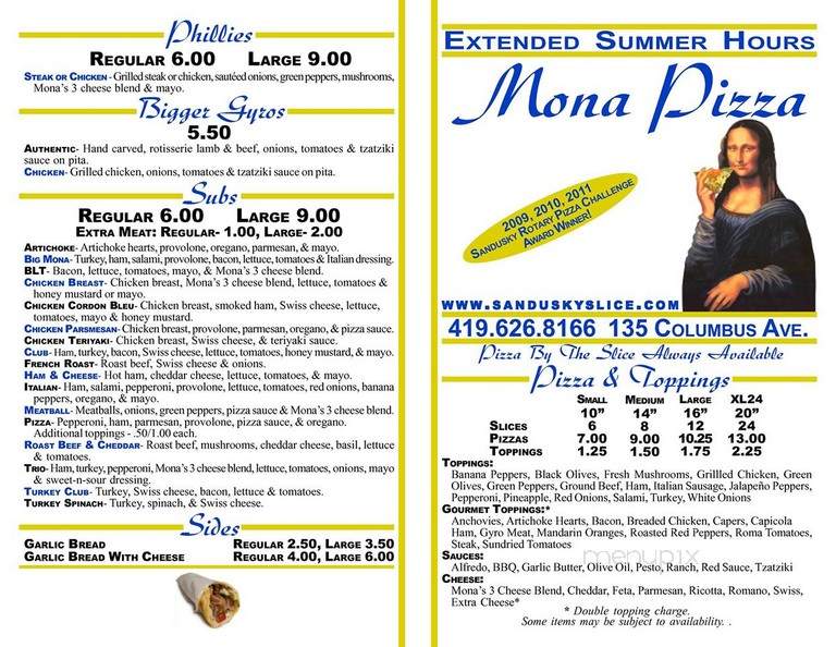 Mona Pizza Gourmet - Sandusky, OH