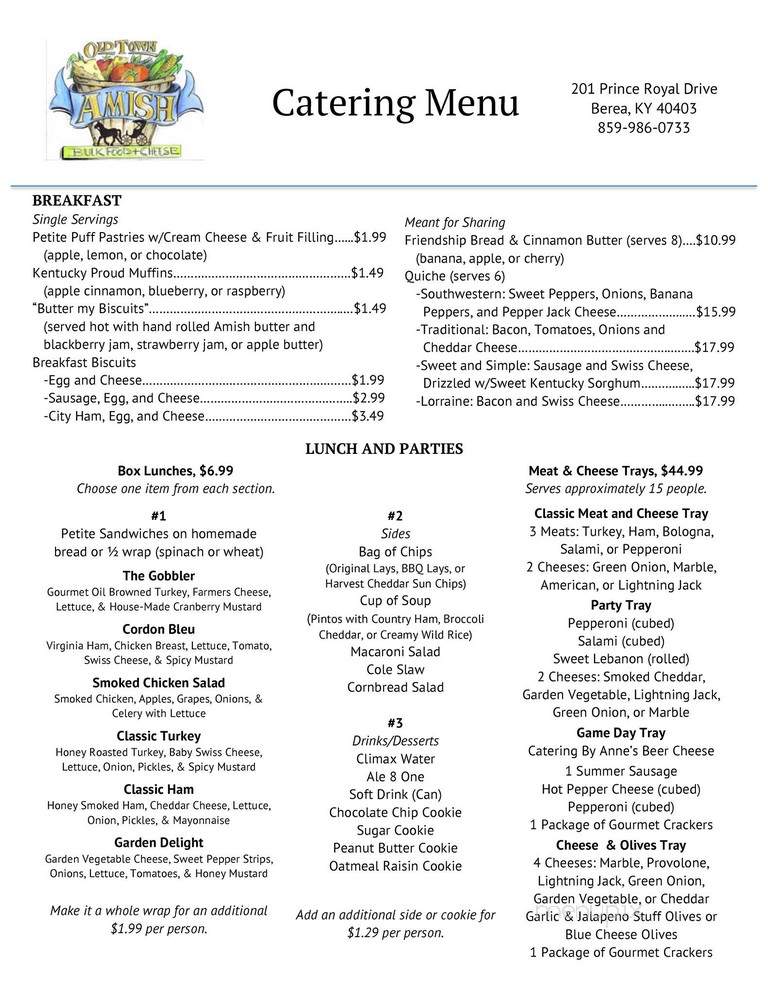 Olde Towne Restaurant - Berea, KY menu_pic