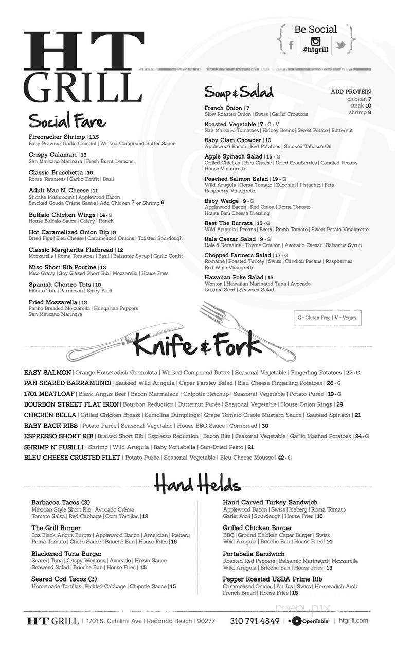 Ht Grill - Redondo Beach, CA menu_pic