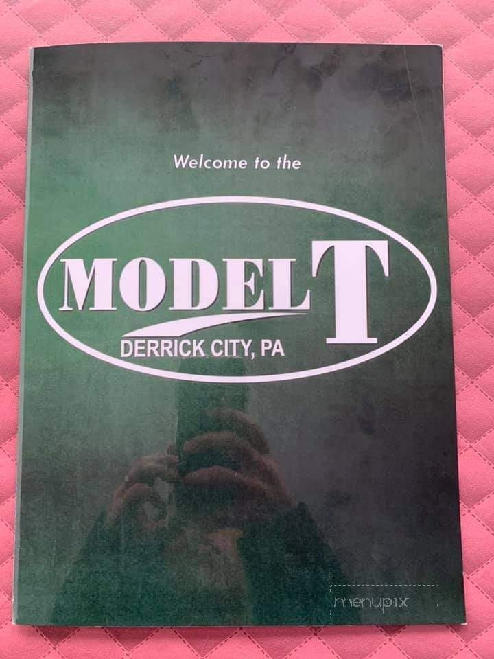 Model T Inn - Bradford, PA menu_pic