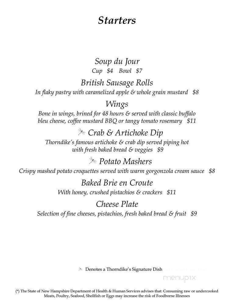 Monadnock Inn - Jaffrey, NH menu_pic