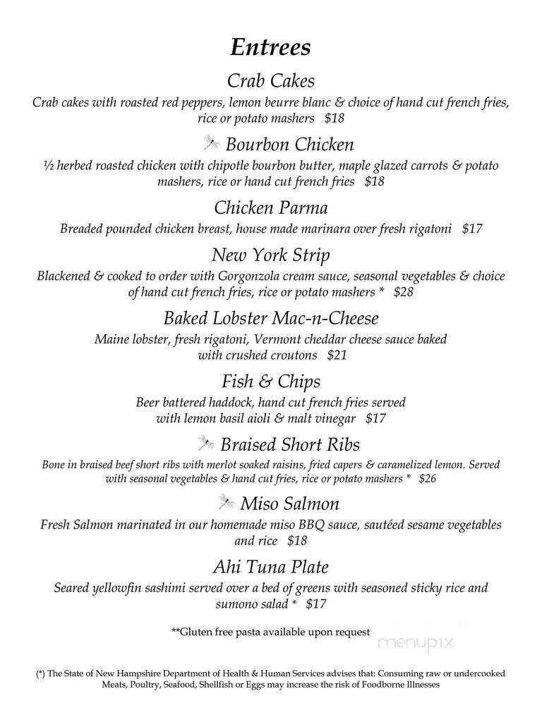 Monadnock Inn - Jaffrey, NH menu_pic