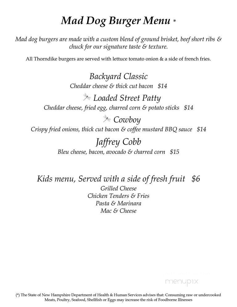 Monadnock Inn - Jaffrey, NH menu_pic