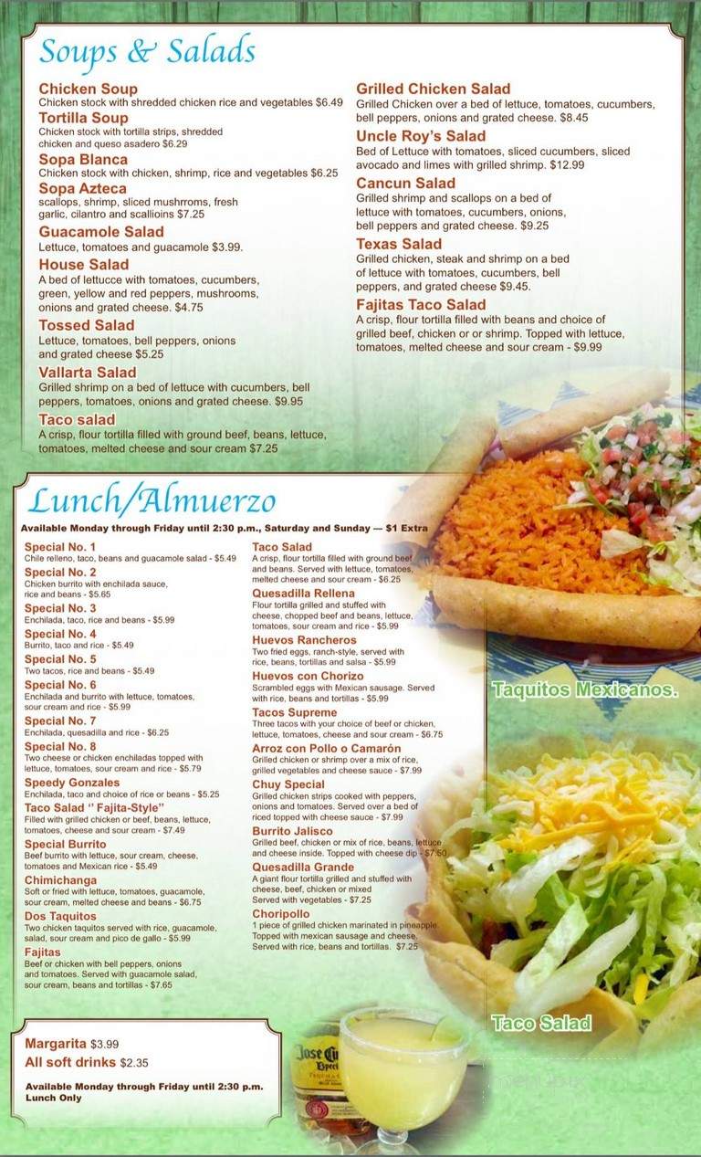 El Puerto Mexican Restaurant - Waynesboro, VA menu_pic