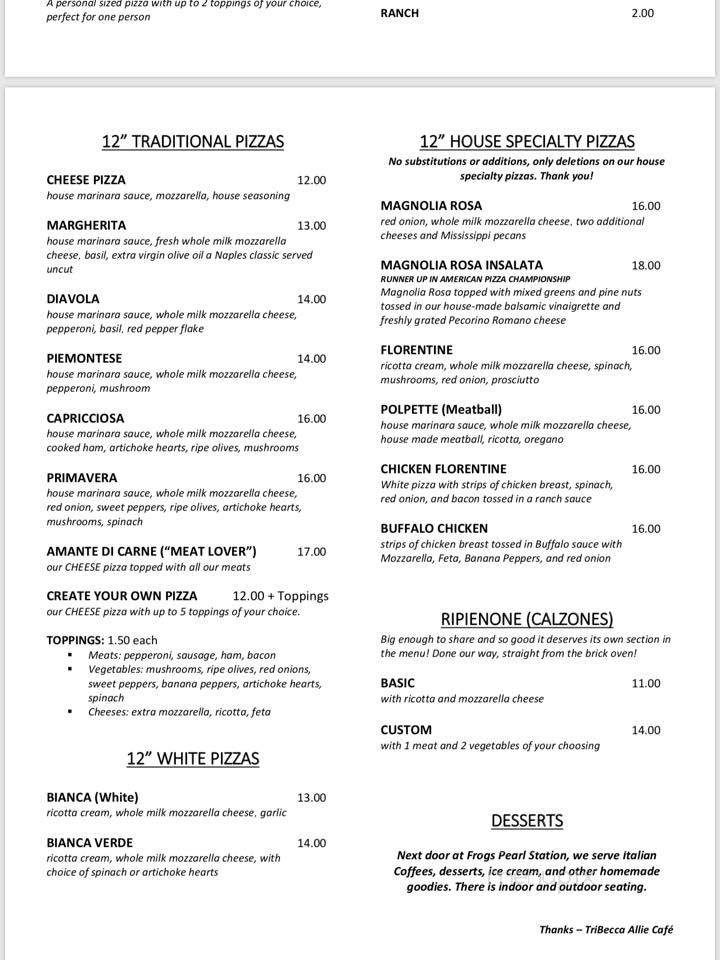 TriBecca Allie Cafe' - Sardis, MS menu_pic