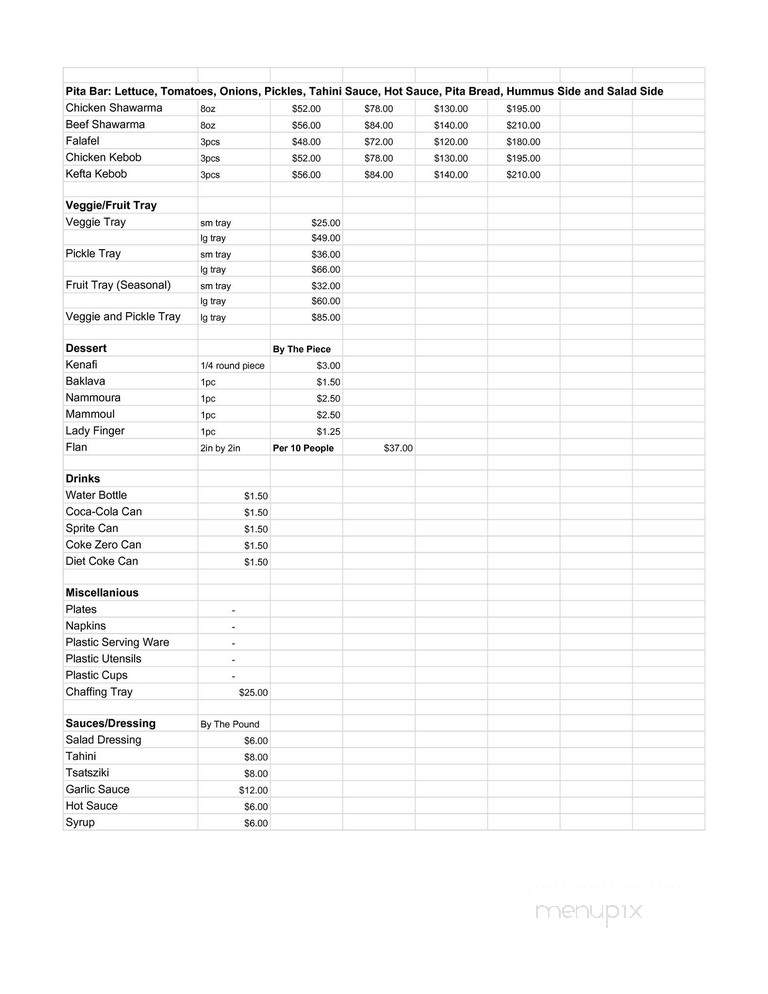 Mazah Mediterranean Eatery - Columbus, OH menu_pic