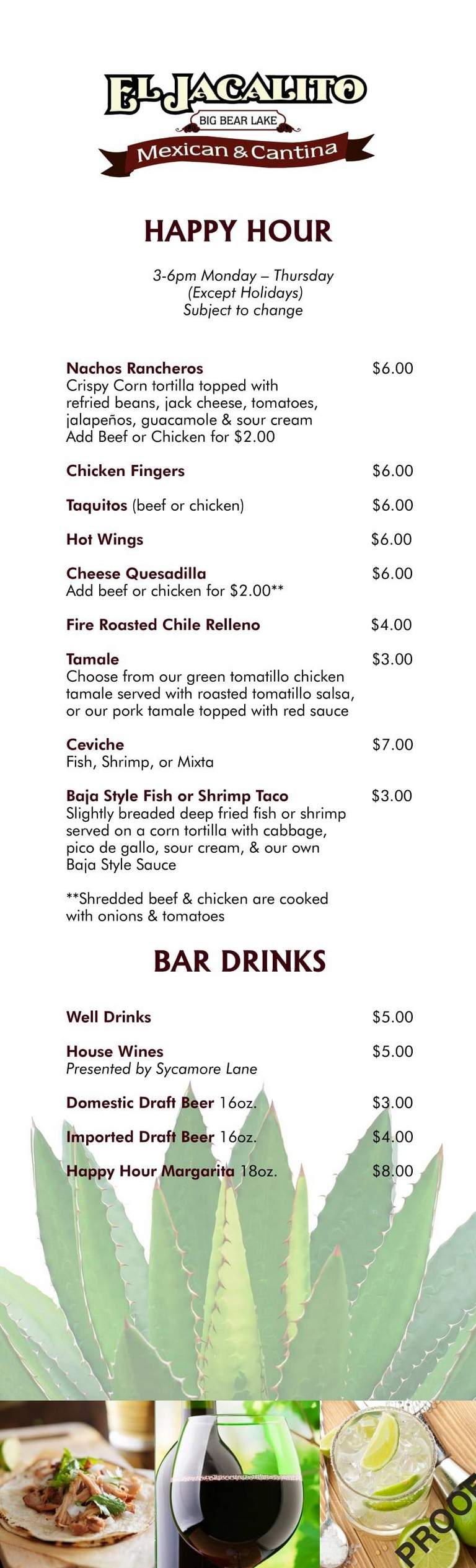 El Jacalito Mexican Food - Big Bear Lake, CA menu_pic