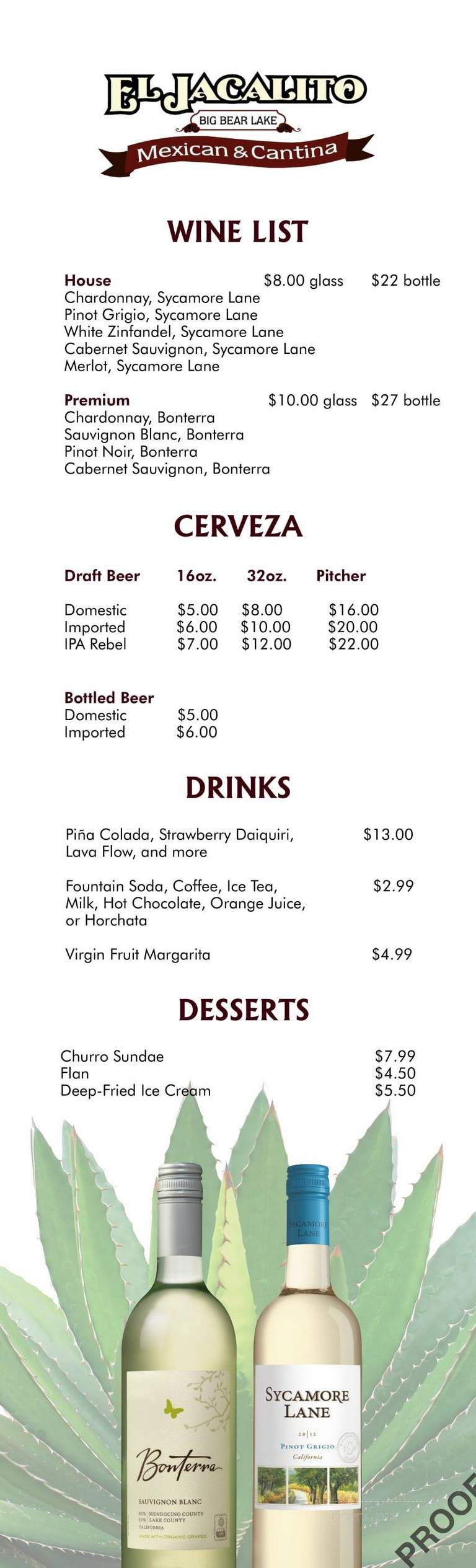 El Jacalito Mexican Food - Big Bear Lake, CA menu_pic