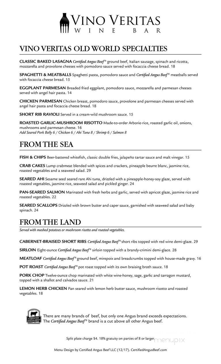 Vino Veritas - Riverside, CA menu_pic