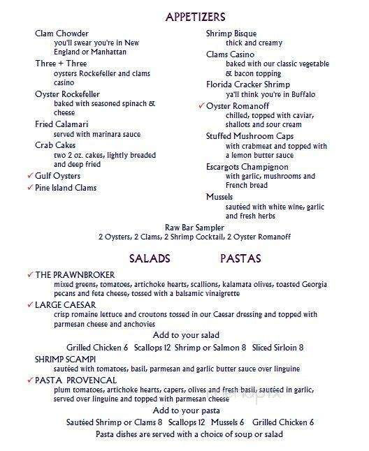 Prawnbroker Restaurant & Fish - Fort Myers, FL menu_pic