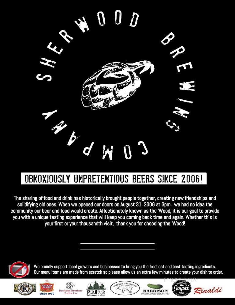 Sherwood Brewing Company - Shelby Township, MI menu_pic