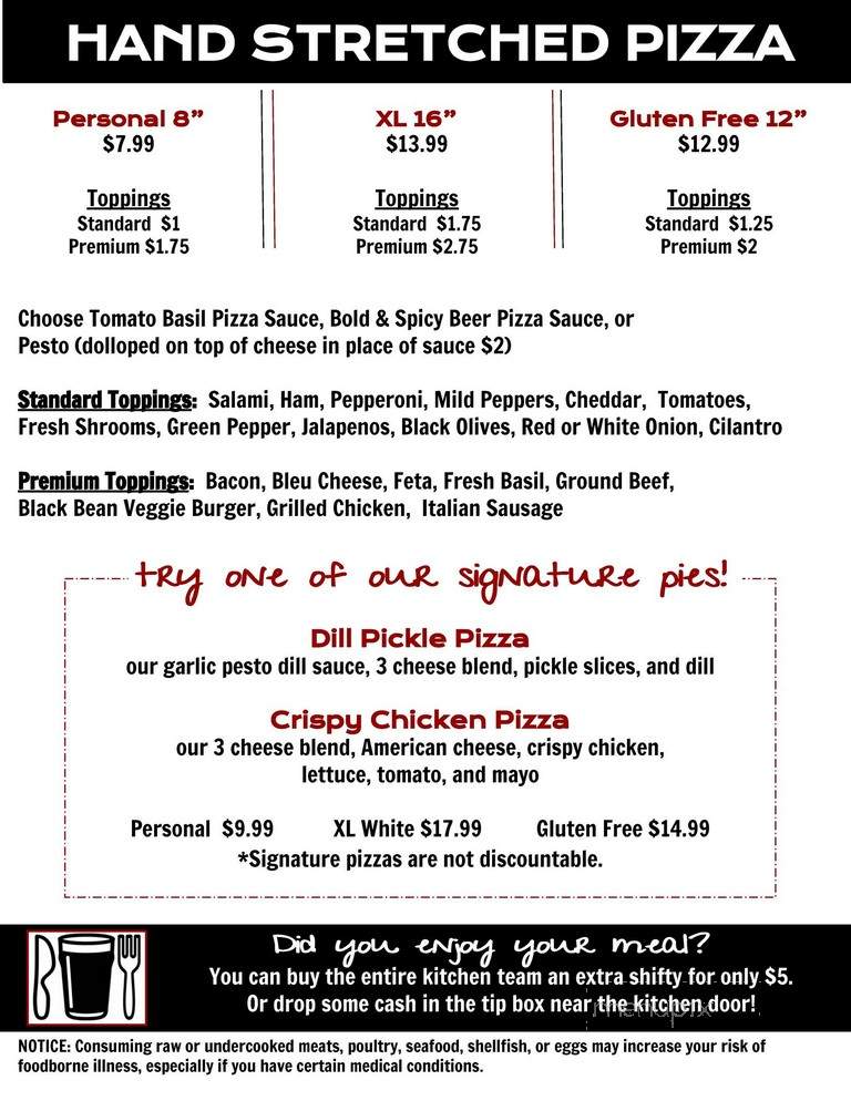 Sherwood Brewing Company - Shelby Township, MI menu_pic