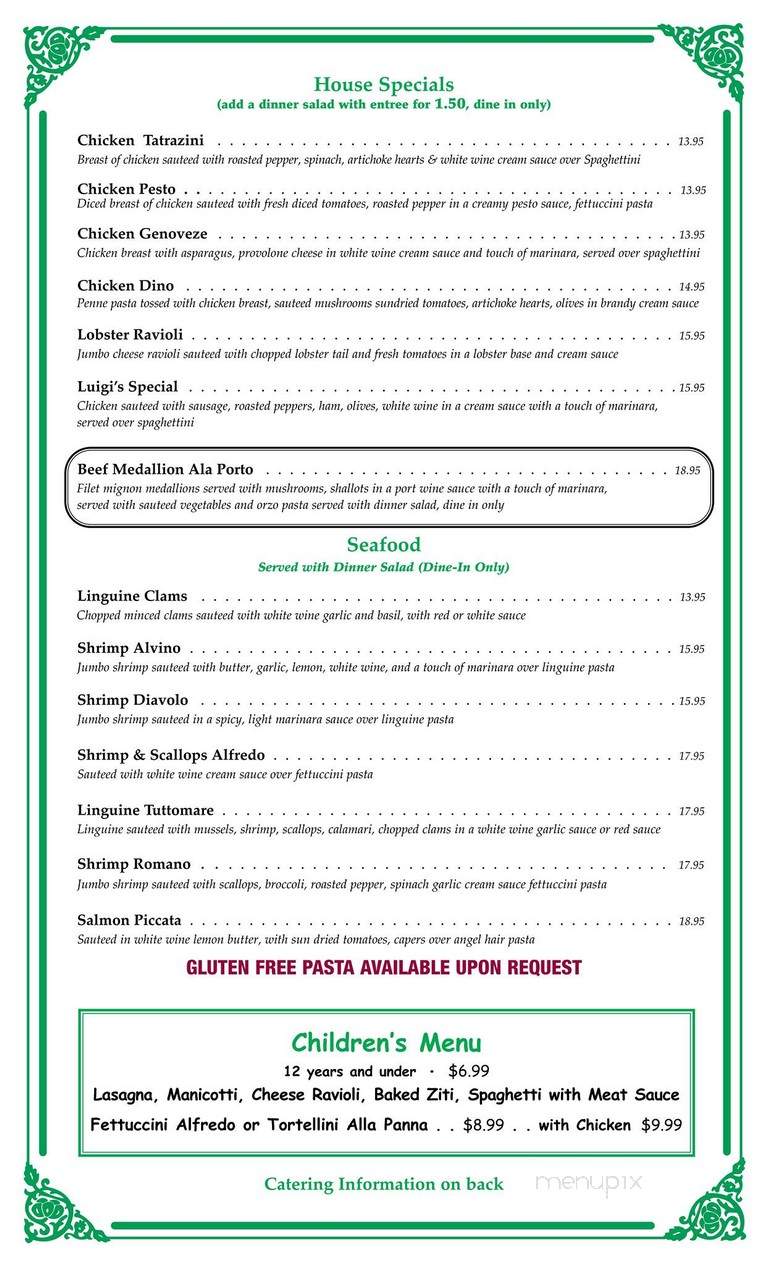 Luigi's Italian Cafe - Rockwall, TX menu_pic