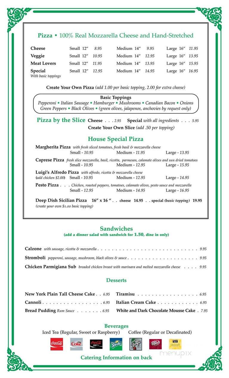 Luigi's Italian Cafe - Rockwall, TX menu_pic