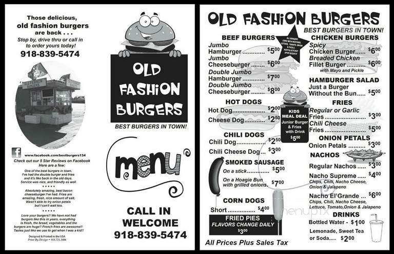 Old Fashioned Burgers - Oklahoma City, OK menu_pic