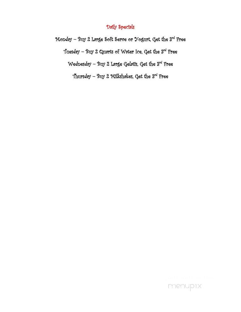 Anthony's Homemade Italian Ice - Runnemede, NJ menu_pic