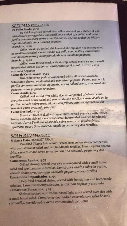 Cafe Costa Del Sol - Revere, MA menu_pic