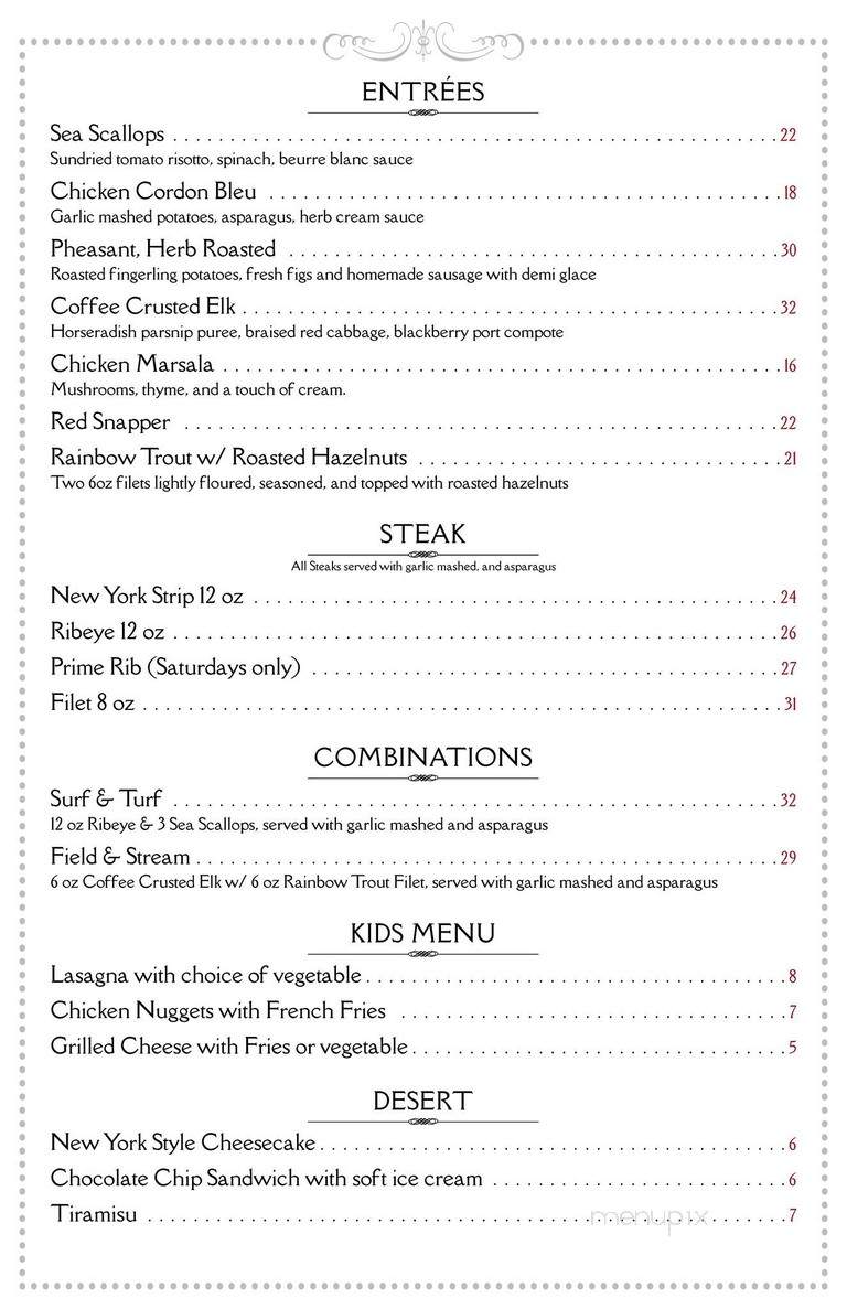 O'Briens Inn - Waverly, NY menu_pic