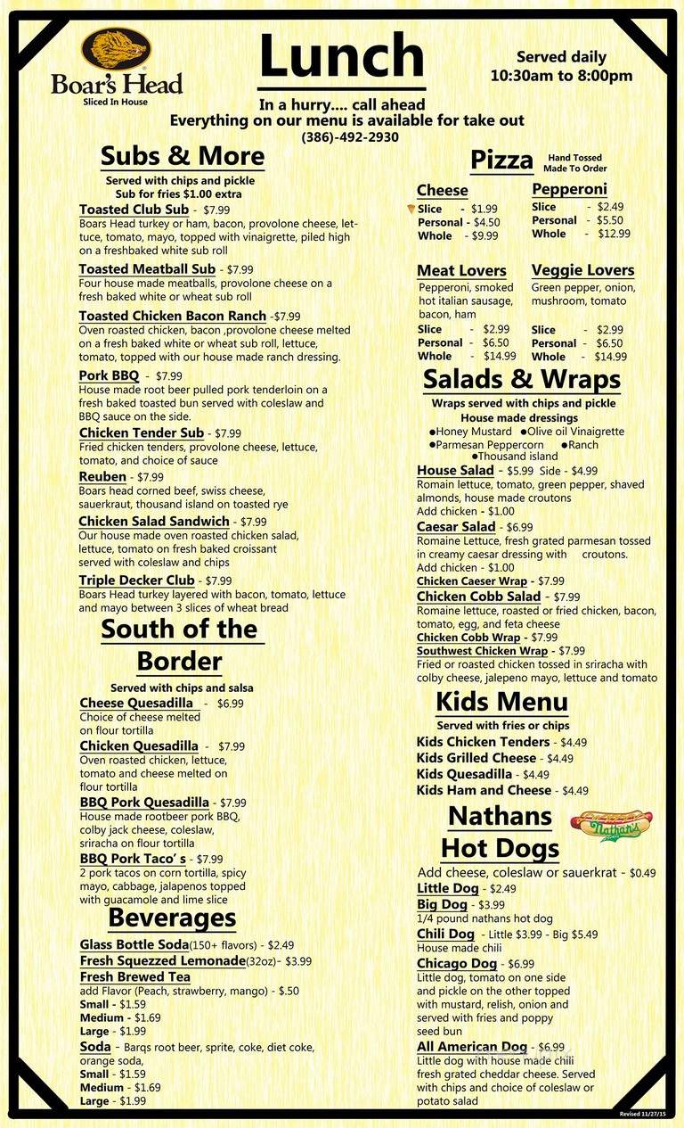 Neighbors Ice Cream Parlor - Port Orange, FL menu_pic