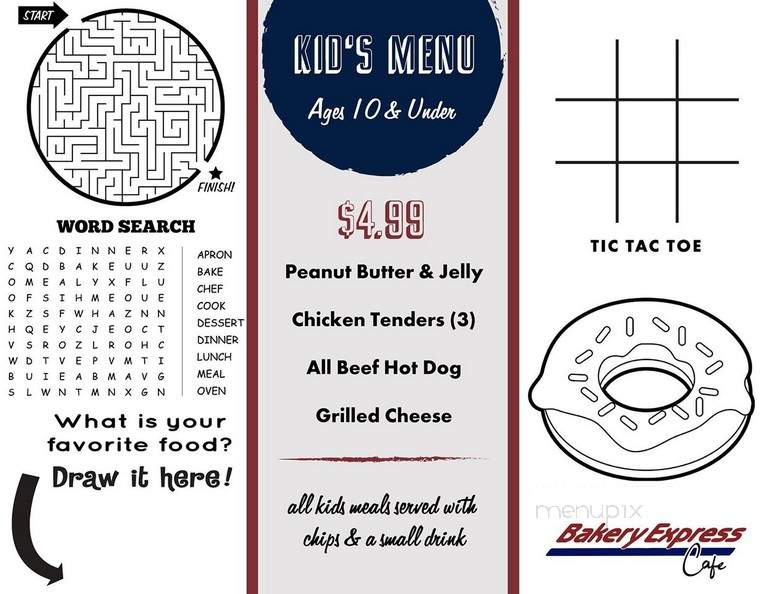 Bakery Express - Windsor Mill, MD menu_pic