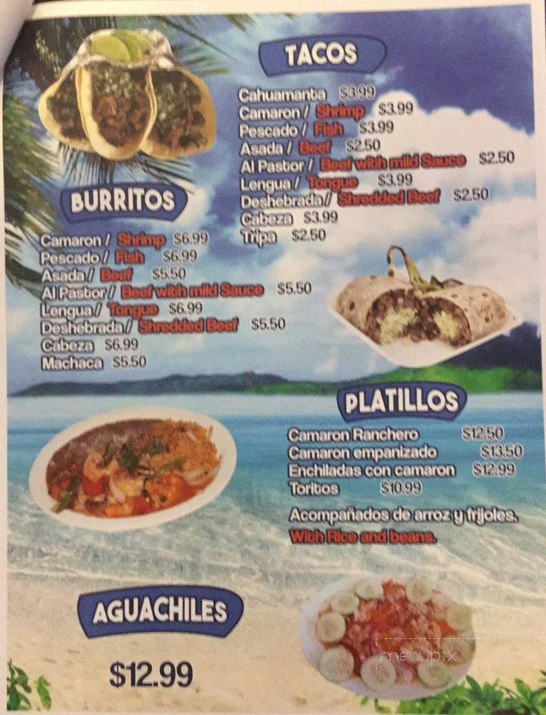 La Cabana Bar - Wickenburg, AZ menu_pic